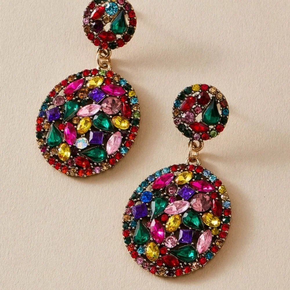 Waterdrop earrings Rhinestone - Picture 1 of 5